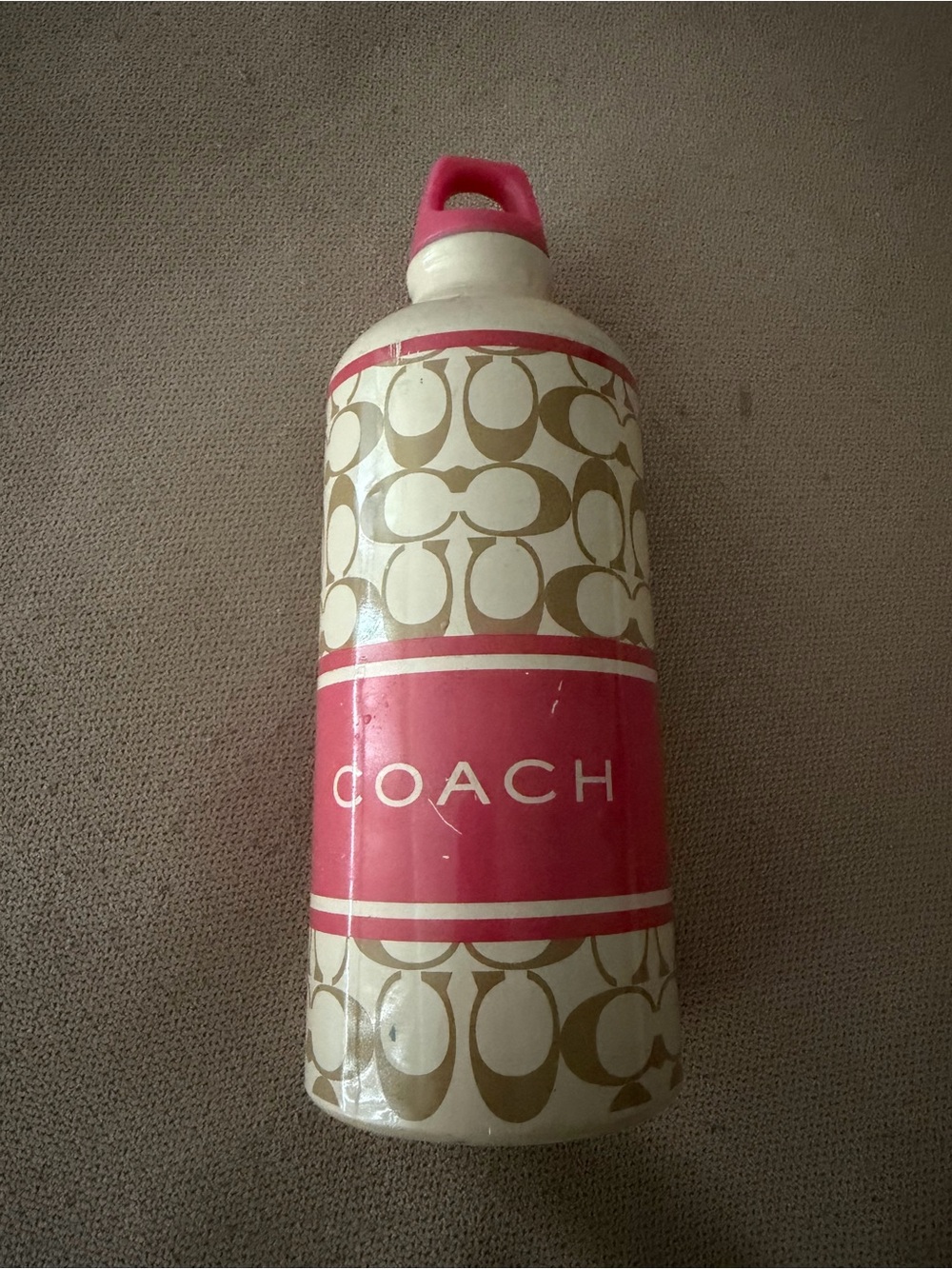 Coach Pink & Cream Water bottle